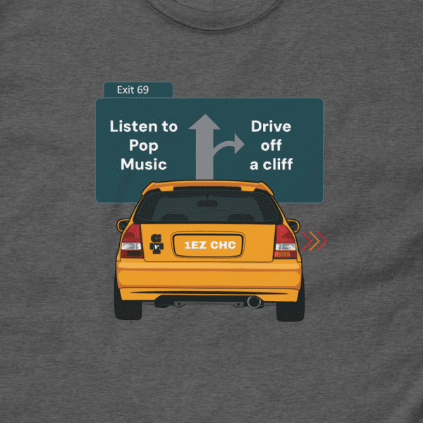 Listen to Pop Music or Drive Off a Cliff Men's Premium Tee