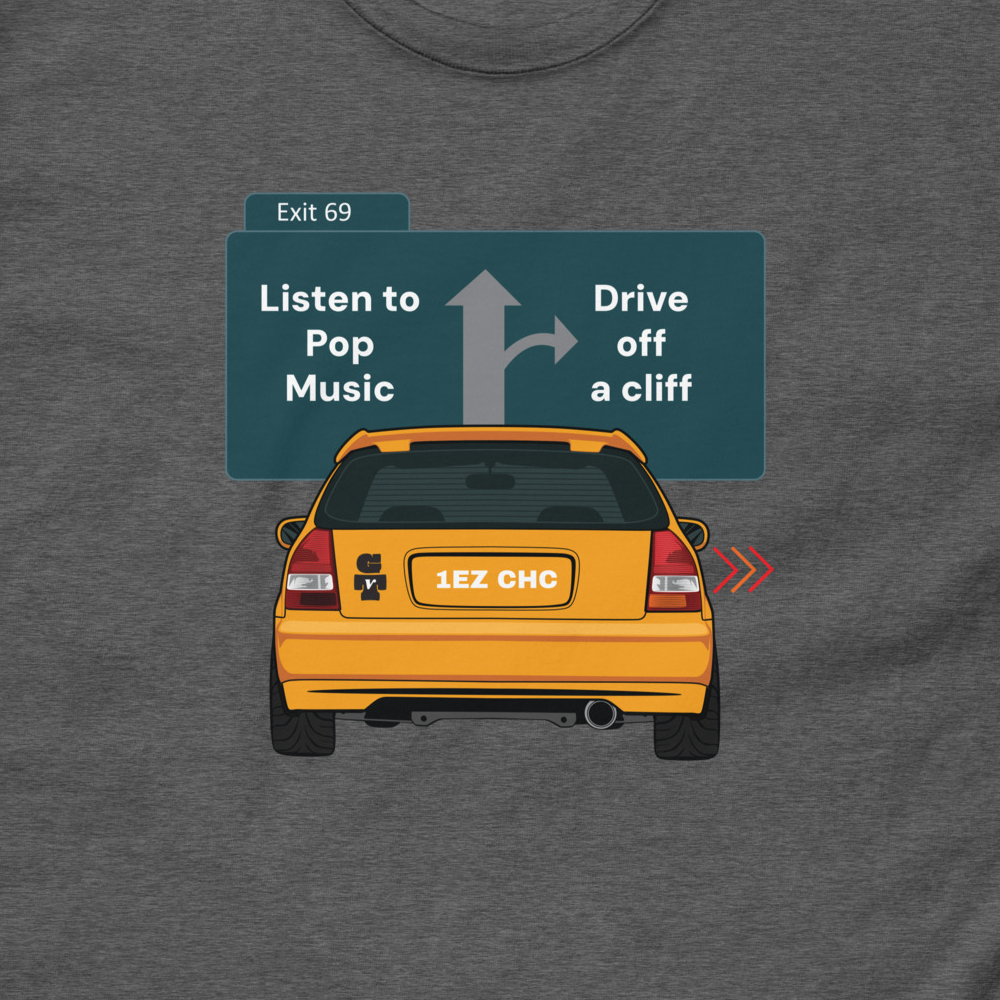 Listen to Pop Music or Drive Off a Cliff Men’s Premium Tee