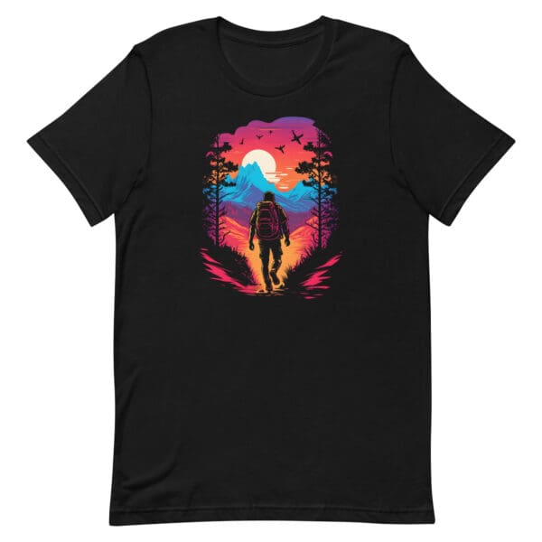 Synthwave Hiking Men's Premium T-Shirt - Image 3