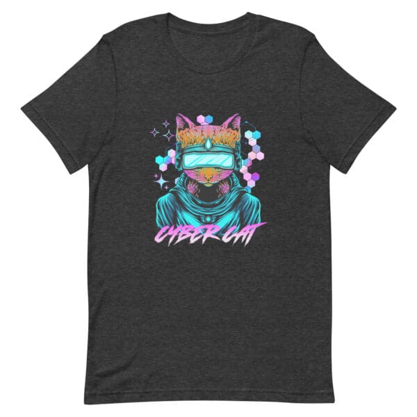 Cyber Cat Synthwave Men's Premium T-Shirt - Image 6