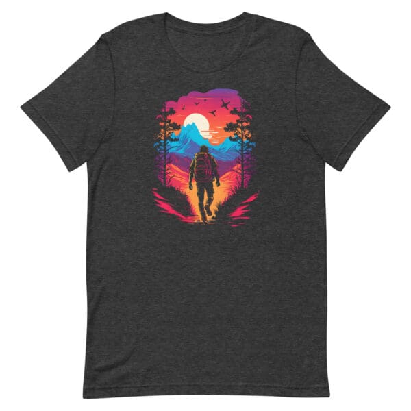 Synthwave Hiking Men's Premium T-Shirt - Image 6