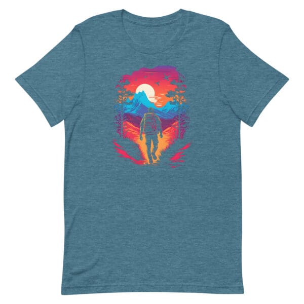 Synthwave Hiking Men's Premium T-Shirt - Image 7
