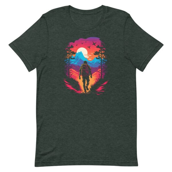 Synthwave Hiking Men's Premium T-Shirt - Image 5