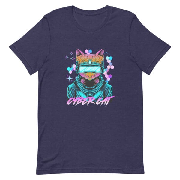 Cyber Cat Synthwave Men's Premium T-Shirt - Image 4