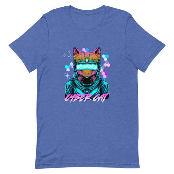 Cyber Cat Synthwave Men's Premium T-Shirt - Image 8