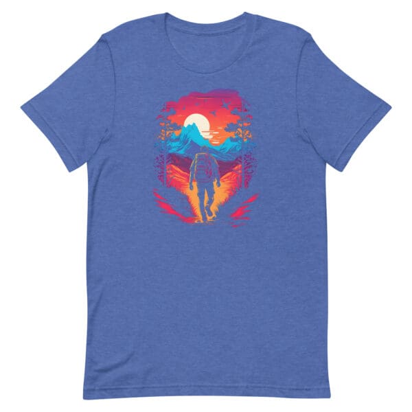Synthwave Hiking Men's Premium T-Shirt - Image 8