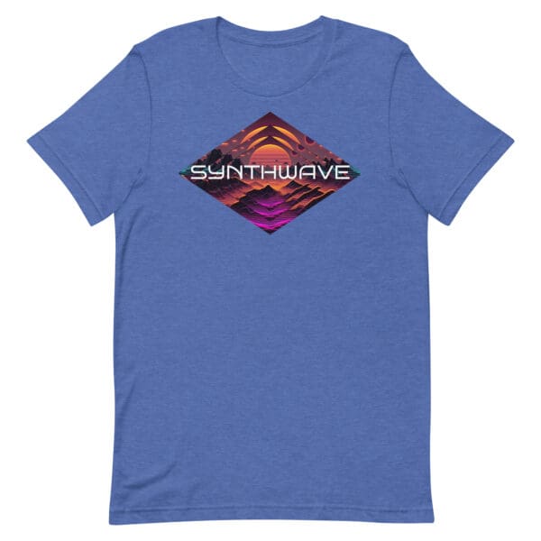 Synthwave Triangle Men's Premium T-Shirt - Image 4
