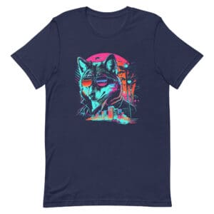 Synthwave Wolf Men's Premium T-Shirt