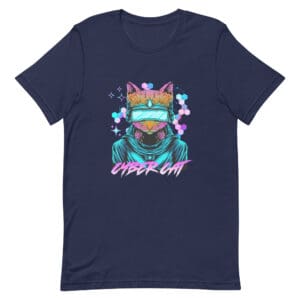 Cyber Cat Synthwave Men's Premium T-Shirt