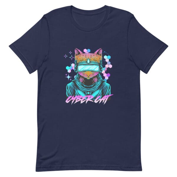 Cyber Cat Synthwave Men's Premium T-Shirt