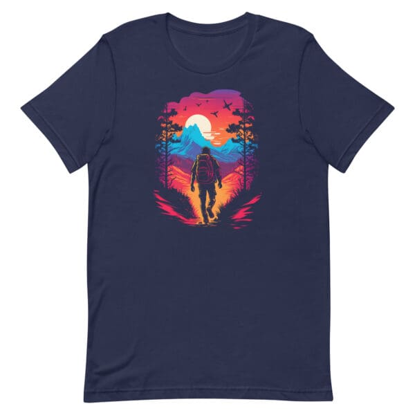Synthwave Hiking Men's Premium T-Shirt - Image 4