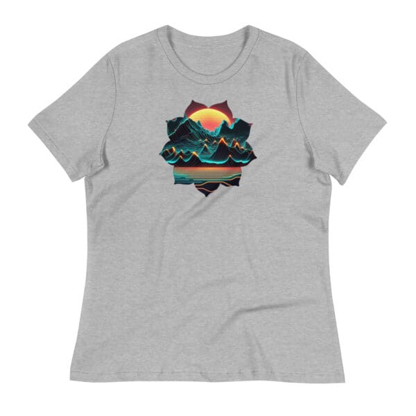 Synthwave Flower Women's Relaxed T-Shirt - Image 7