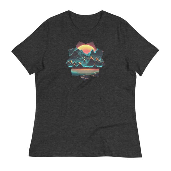 Synthwave Flower Women's Relaxed T-Shirt - Image 4
