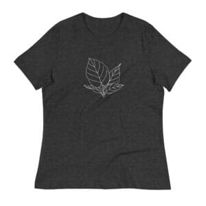 Hand Drawn Tropical Leaf Women's Neutral Relaxed T-Shirt