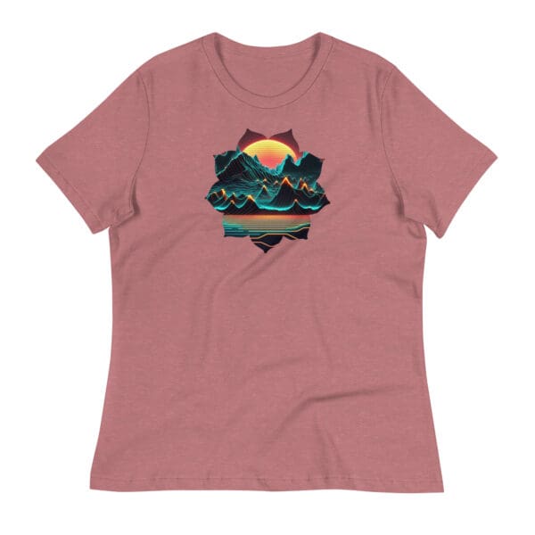 Synthwave Flower Women's Relaxed T-Shirt