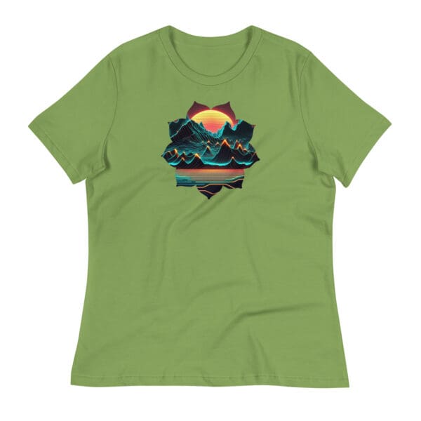 Synthwave Flower Women's Relaxed T-Shirt - Image 5